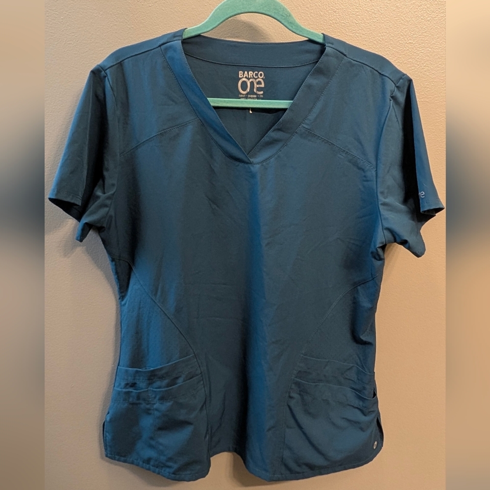 Barco Uniforms Women's Blue V-Neck Top